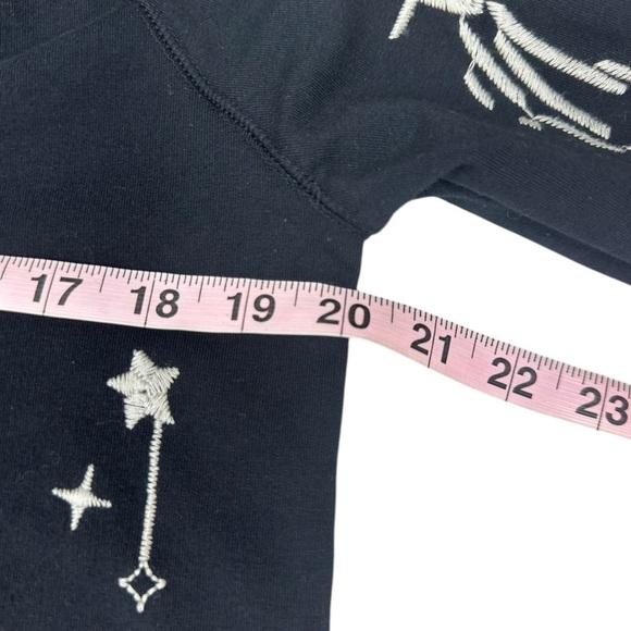 Johnny Was hoodie tunic black embroidered star moon sun celestial XS Angol Beach - Picture 15 of 16